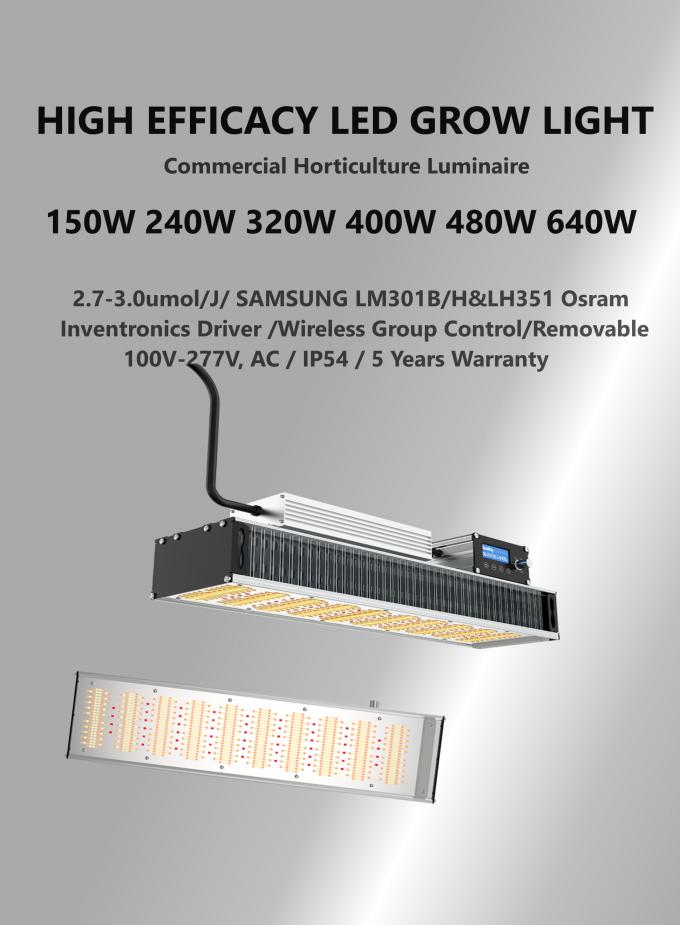 耐久性 240W 農園 LED トップライト 成長光 温室 成長ランプ 0