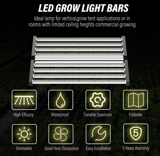 800Wのシードリングバースタイル LED 成長ライト ダブニング タイミングスペクトル制御 0