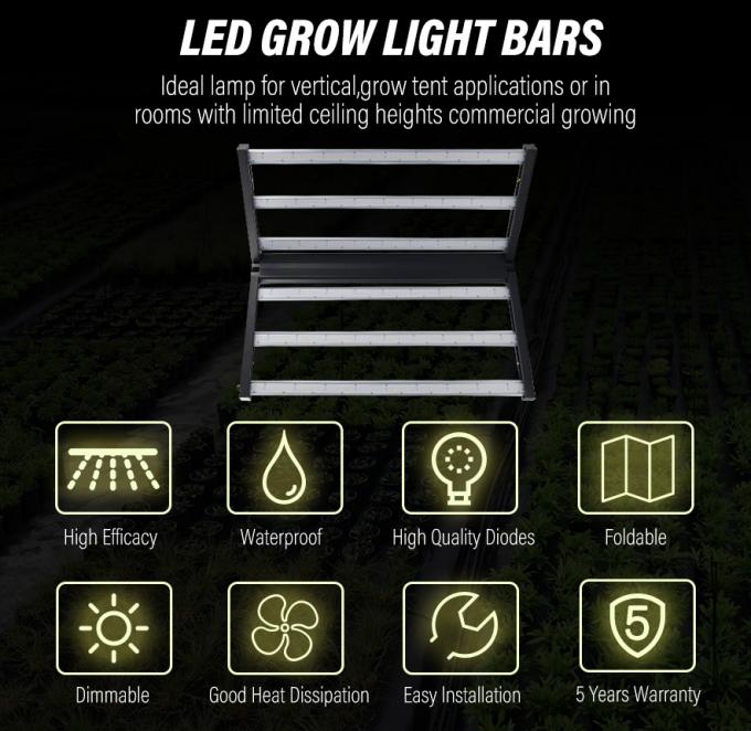 6バースタイルのLED成長ライト 640W 雑草LED成長ライト アルミ合金 0